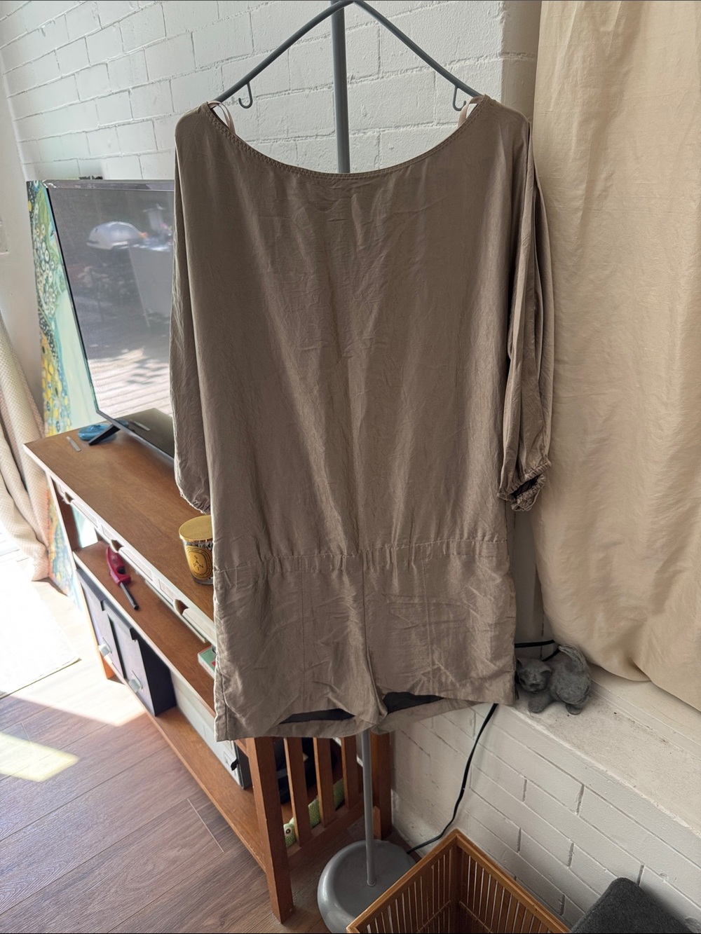 RACHEL Rachel Roy Taupe Brown Short Jumpsuit Romper